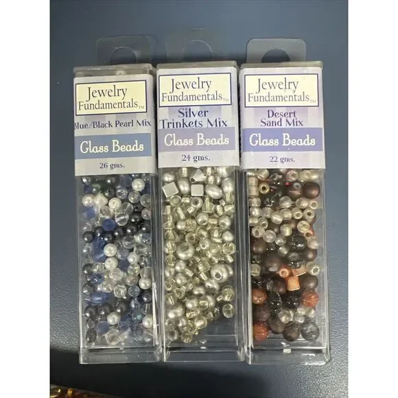 Lot of 13 Tubes/containers Fashion Czech Glass Beads Jewelry Fundamentals Stone - Picture 4 of 5